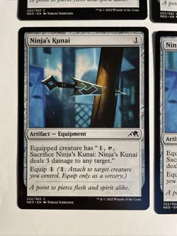 4x Mtg Kamigawa Neon Dynasty Ninja’s Kunai NM/M Magic The Gathering - Image 2