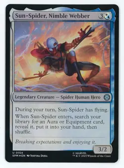 Sun-Spider, Nimble Webber FOIL #0154 MTG Marvel's Spider-Man Magic The Gathering - Image 1