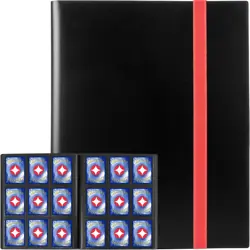 9-Pocket Trading Card Binder, 360 Side Loading for Sports, MTG, TCG, ATCs, Black - Image 1