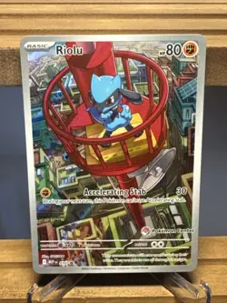 Stamped Riolu MEP 010 Mega Evolutions Black Star Promo Pokemon Center - Image 1