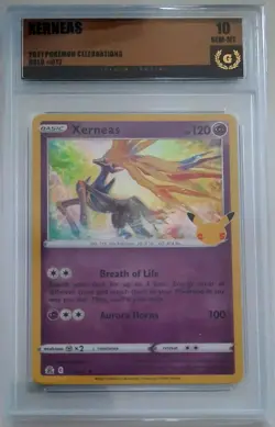 Xerneas 2021 Pokemon Celebrations #012 012/025 Golden Grading (GG) 10 Gem Mint - Image 1