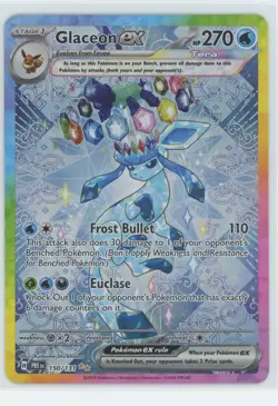 2025 Pokemon S&V Prismatic Evolutions Glaceon ex #150/131 - Image 1