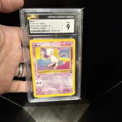 2000 Pokemon Mew Black Star Promo #8 Pokemon League CGC Universal Grade 9 Mint - Image 1