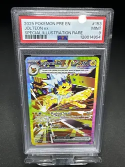 2025 Pokemon PRE Prismatic Evolutions Jolteon EX #153/131 SIR PSA 9 Mint - Image 1