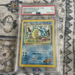 2000 POKEMON GYM CHALLENGE HOLO 1st EDITION #13 13/132 MISTY'S GYARADOS PSA 7 - Image 1