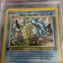 2000 POKEMON GYM CHALLENGE HOLO 1st EDITION #13 13/132 MISTY'S GYARADOS PSA 7 - Image 3