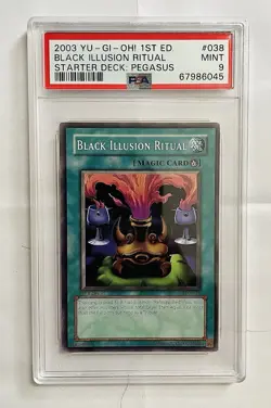 PSA 9 Black Illusion Ritual SDP-038 1st Ed Starter Deck: Pegasus VINTAGE Yugioh - Image 1