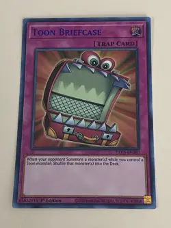 Yugioh - Toon Briefcase x 3 - 1st Edition Ultra Rare Blue NM - Free Holo Card B - Image 2