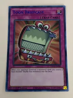 Yugioh - Toon Briefcase x 3 - 1st Edition Ultra Rare Blue NM - Free Holo Card B - Image 3