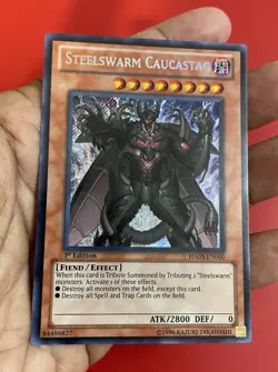 Yugioh Steelswarm Caucastag HA05-EN050-Secret Rare 1st Edition - Image 3