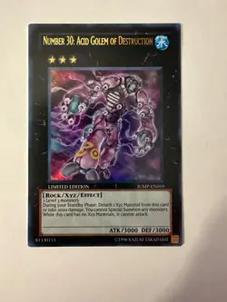 Yugioh Number 30: Acid Golem of Destruction JUMP-EN059 Ultra Rare NM - Image 1