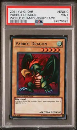 Yu-Gi-Oh! Parrot Dragon 2011 World Championship WP11 EN010 Super Rare PSA 9 MINT - Image 1