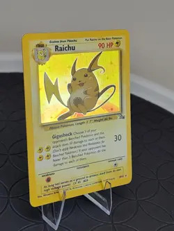 Raichu Holo Rare Pokemon Trading Card Fossil Set 14/62 Near Mint 1999 - Image 5