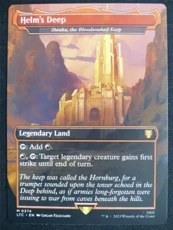 Helm's Deep / Shinko the Bloodsoaked Keep Borderless - 20 - Mtg Card #4J9 - Image 1