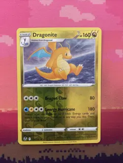 Pokemon Card Dragonite Silver Tempest Reverse Holo Rare 131/195 Near Mint - Image 1