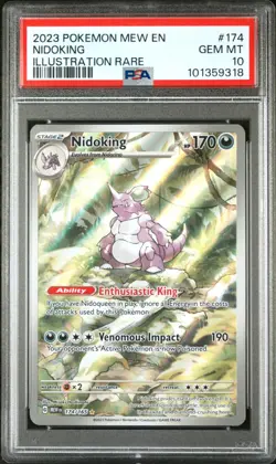 Pokemon Nidoking 174/165 2023 S&V 151 Illustration Rare Card - PSA 10 GEM MINT - Image 1