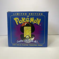 Pokemon 23k Gold Plated Jigglypuff Trading Card Burger King Sealed 1999 Blue Box - Image 2