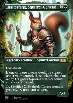 Chatterfang, Squirrel General -MTcG- Stand In - Custom Art Card - Image 1