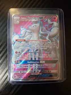 Alolan Ninetales GX Full Art Holo Card 205/214 Sun & Moon Lost Thunder - Image 1