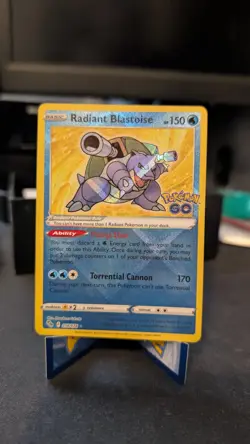 Radiant Blastoise 018/078 Pokemon GO Holo Near Mint - Image 1