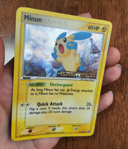 Pokemon TCG Minun EX Emerald 37/106 reverse holo stamped 2005 MP - Image 4