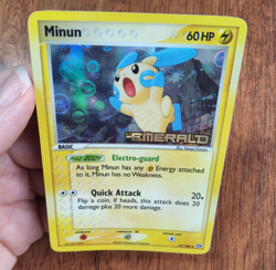 Pokemon TCG Minun EX Emerald 37/106 reverse holo stamped 2005 MP - Image 5