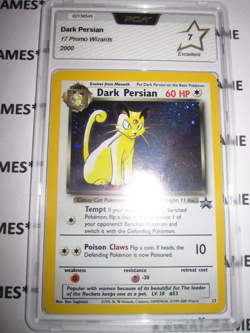 POKEMON PCA 7 (◕‿◕✿) POKEMON PROMO 2000 BLACK STAR DARK PERSIAN N°17 EN NO PSA - Image 1