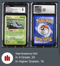 Pokemon EX Dragon Frontiers 21/101 Quagsire Reverse Holo Rare Grass CGC 9 MINT - Image 1