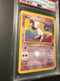 2000 Pokemon Black Star Promo Mew 8 Pokemon League PSA 8 NM-MT Graded - Image 3