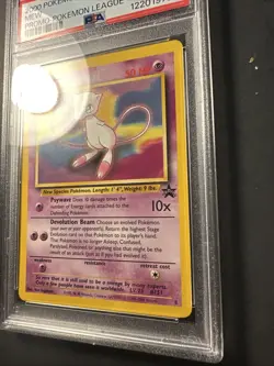 2000 Pokemon Black Star Promo Mew 8 Pokemon League PSA 8 NM-MT Graded - Image 4