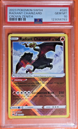PSA 10 Gem Mint 2023 Pokemon ~ Radiant Charizard ~ SWSH Crown Zenith #020 - Image 1