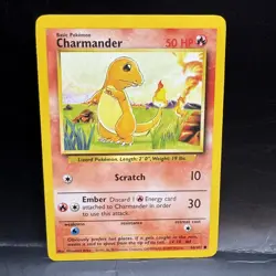 Pokemon TCG Charmander Base Set 46/102 Regular Unlimited Common LP - Image 1