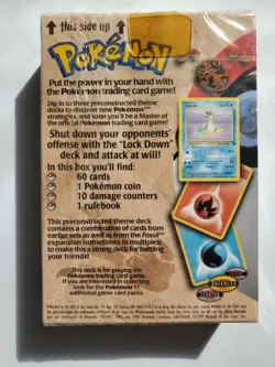 Pokemon TCG - LockDown Theme Deck - Fossil - 1999 - Factory Sealed - WOTC 742818060776 - Image 2