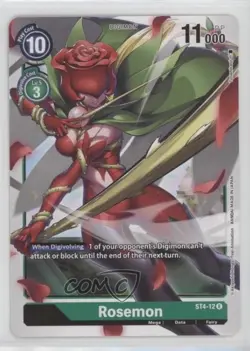2021 Digimon Card Game - Starter Deck Giga Green Rare Rosemon #ST4-12 - Image 1