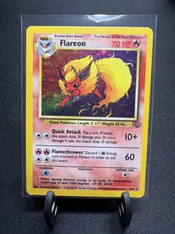 Pokemon Card - Flareon 3/64 Jungle Holo Rare Unlimited Vintage set 1999 - Image 1