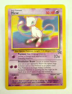 Mew Basic Pokemon Card - Black Star Promo card #8 Near Mint Condition - Image 1