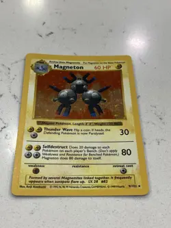 MAGNETON - 9/102 - Base Set - Holo - Pokemon Card - Lightly Played - Image 5