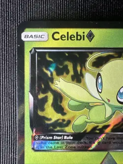 Celebi Prism Star 19/214 Sm-Lost Thunder Holo Pokemon Card Lp - Image 2