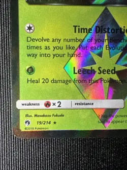 Celebi Prism Star 19/214 Sm-Lost Thunder Holo Pokemon Card Lp - Image 5