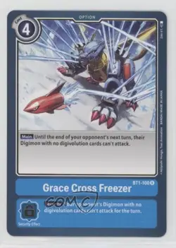 2021 Digimon Card Game - Release Special Ver 15 Grace Cross Freezer #BT1-100 - Image 1