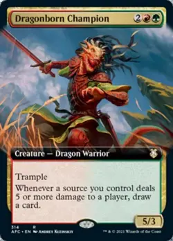 MTG English Dragonborn Champion (Extended Art) NM Normal - Image 1