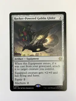 MTG Universes Beyond: Spider-man Rocket-Powered Goblin Glider 0172 NM Rare - Image 1