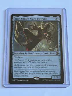 Iron Spider Stark Upgrade 166 MTG Spider-Man 2025 Near Mint Non Foil Rare - Image 1