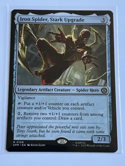 Iron Spider Stark Upgrade 166 MTG Spider-Man 2025 Near Mint Non Foil Rare - Image 2