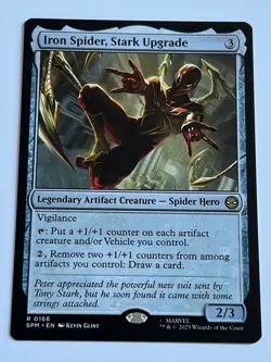 Iron Spider Stark Upgrade 166 MTG Spider-Man 2025 Near Mint Non Foil Rare - Image 4