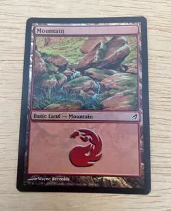MTG Magic The Gathering Lorwyn Mountain Basic Land Foil Wayne Reynolds #296/301 - Image 1