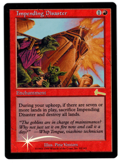 Impending Disaster - MTG (NM Quality FOIL) - Urza's Legacy - See pics/scans! - Image 1