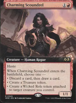 Charming Scoundrel 2023 MTG #345 Expansion/Rare Wilds of Eldraine - Image 1