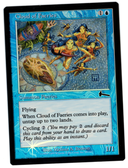 Cloud of Faeries - MTG (SP+ Quality FOIL) - Urza's Legacy - See pics/scans! - Image 1