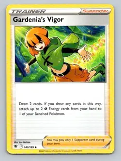 2022 Pokemon Card Astral Radiance Gardenia's Vigor 143/189 - Image 1